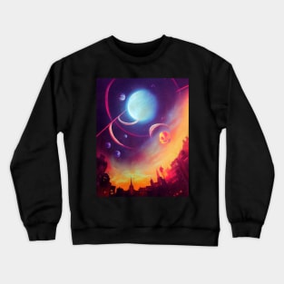 city town halloween Crewneck Sweatshirt